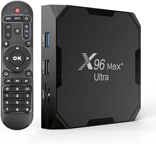 Android Box X96 MAX Plus ULTRA + 4GB RAM, 32GB ROM, S905X4 CPU (Smart TV Console)