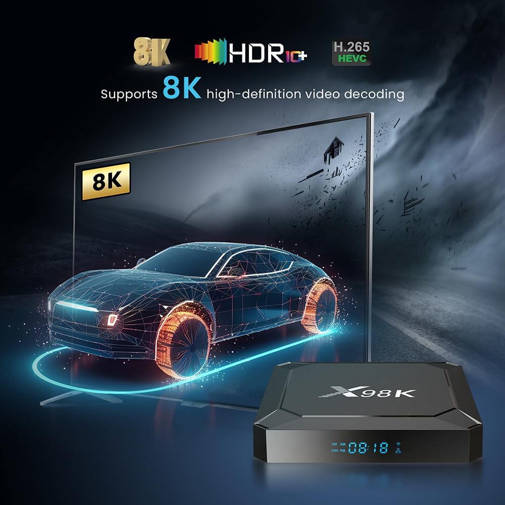 Android TV Box X98K 2GB RAM, 16GB ROM, RK3528A CPU (Smart TV konsole)