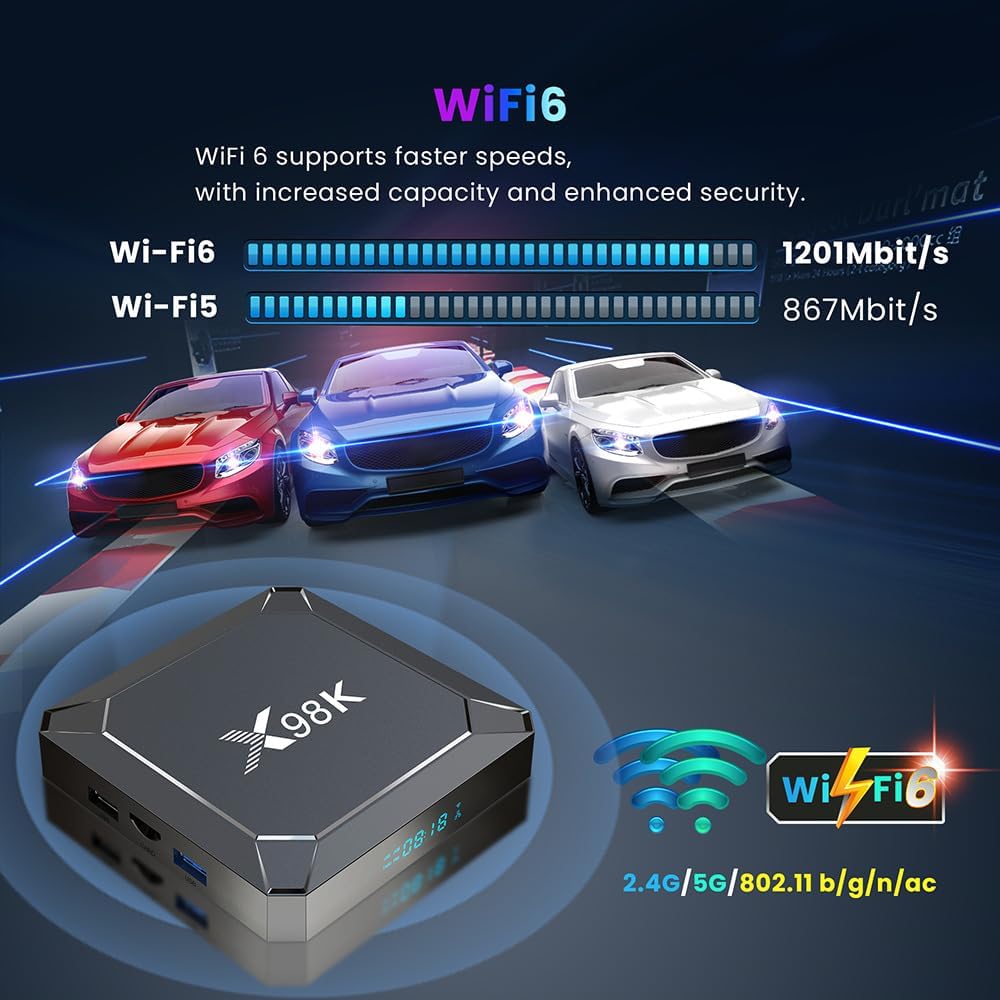 Android TV Box X98K 2GB RAM, 16GB ROM, RK3528A CPU (Smart TV konsole)