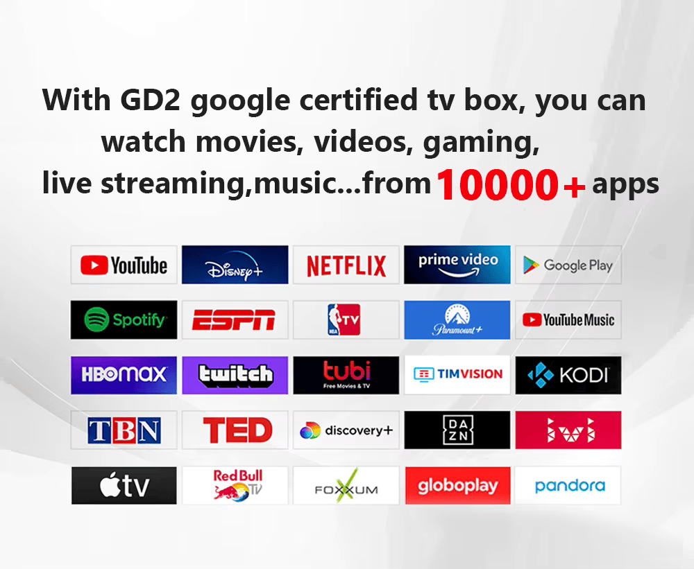 Google Certified Android TV Box DColor GD2 2GB RAM, 32GB ROM (Smart TV konsole)
