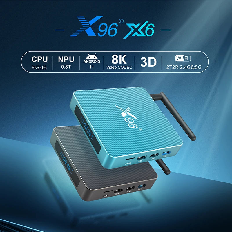 Android TV Box X96 X6 8GB RAM, 64GB ROM (Smart TV konsole)