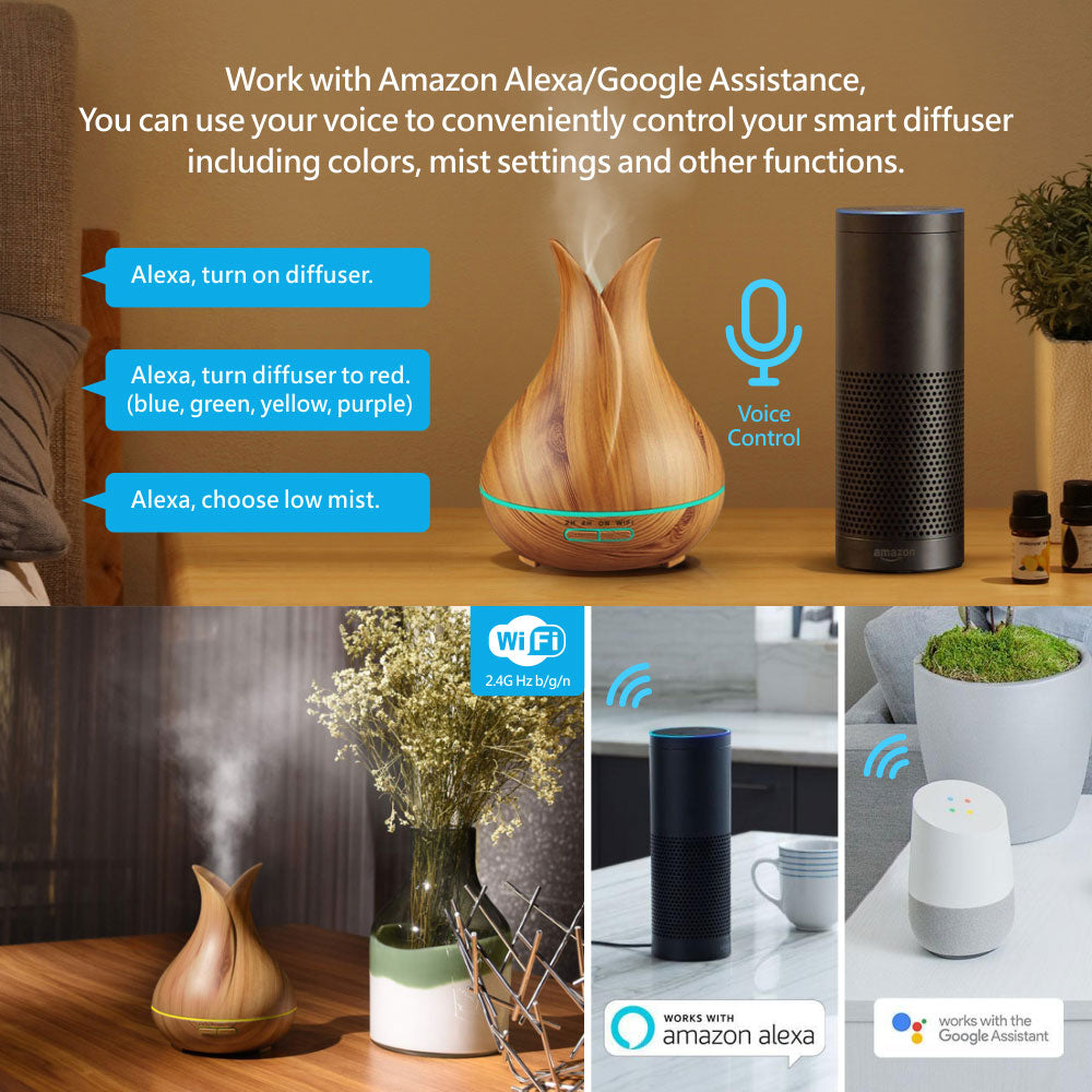 Augstas jaudas WiFi Tuya Smart un Smart Life bezvadu gaisa mitrinātājs
