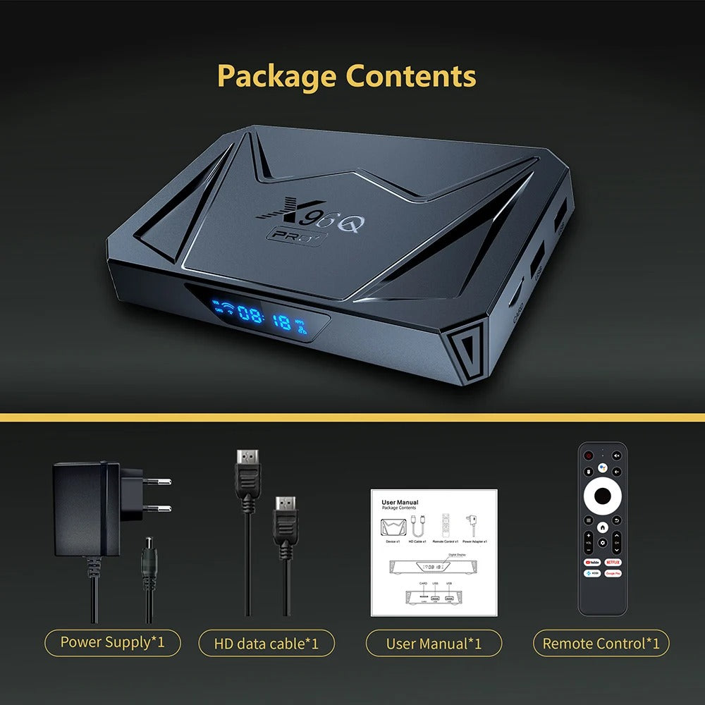 Android TV Box X96 Pro Plus + 2GB RAM, 16GB ROM (Smart TV konsole)