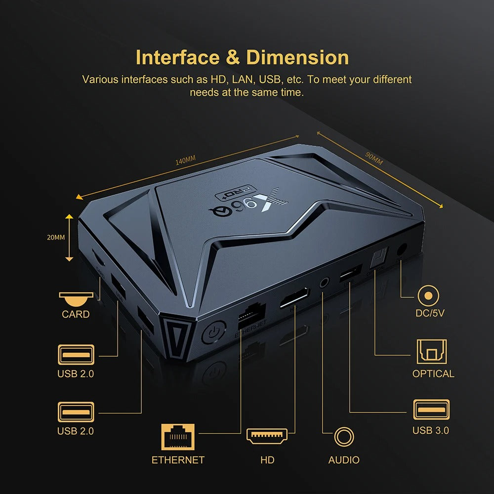 Android TV Box X96 Pro Plus + 2GB RAM, 16GB ROM (Smart TV konsole)