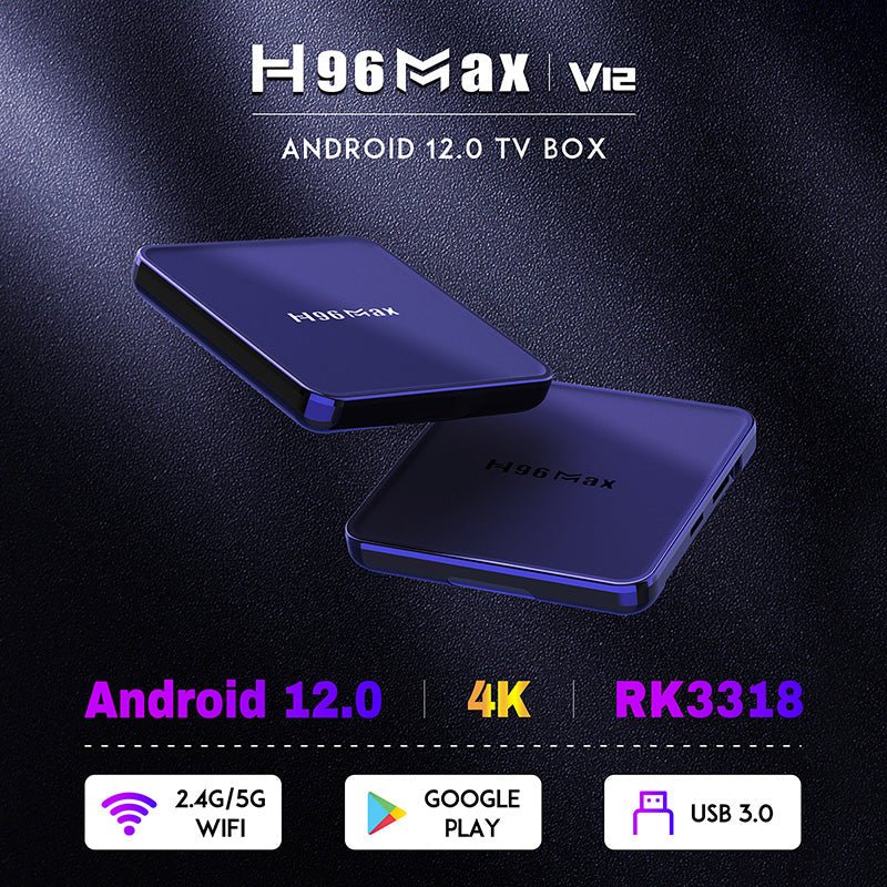 Android TV Box H96 MAX V12 2GB RAM, 16GB ROM, RK3318 (Smart TV konsole) - Reltek