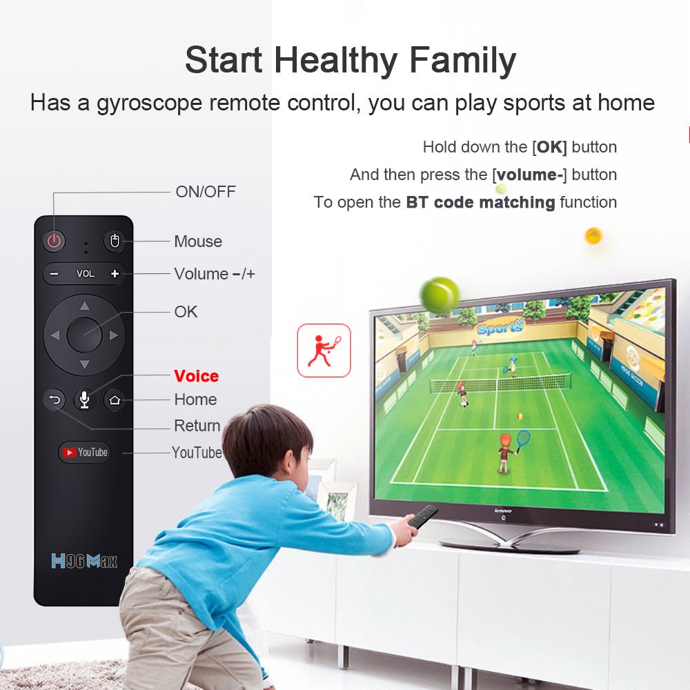 Android TV Box H96 MAX V56 4GB RAM, 32GB ROM (Smart TV konsole) - Reltek