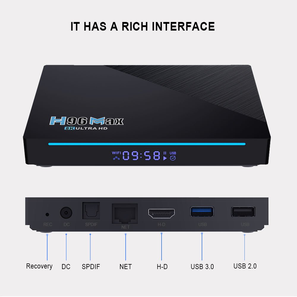 Android TV Box H96 MAX V56 4GB RAM, 32GB ROM (Smart TV konsole) - Reltek