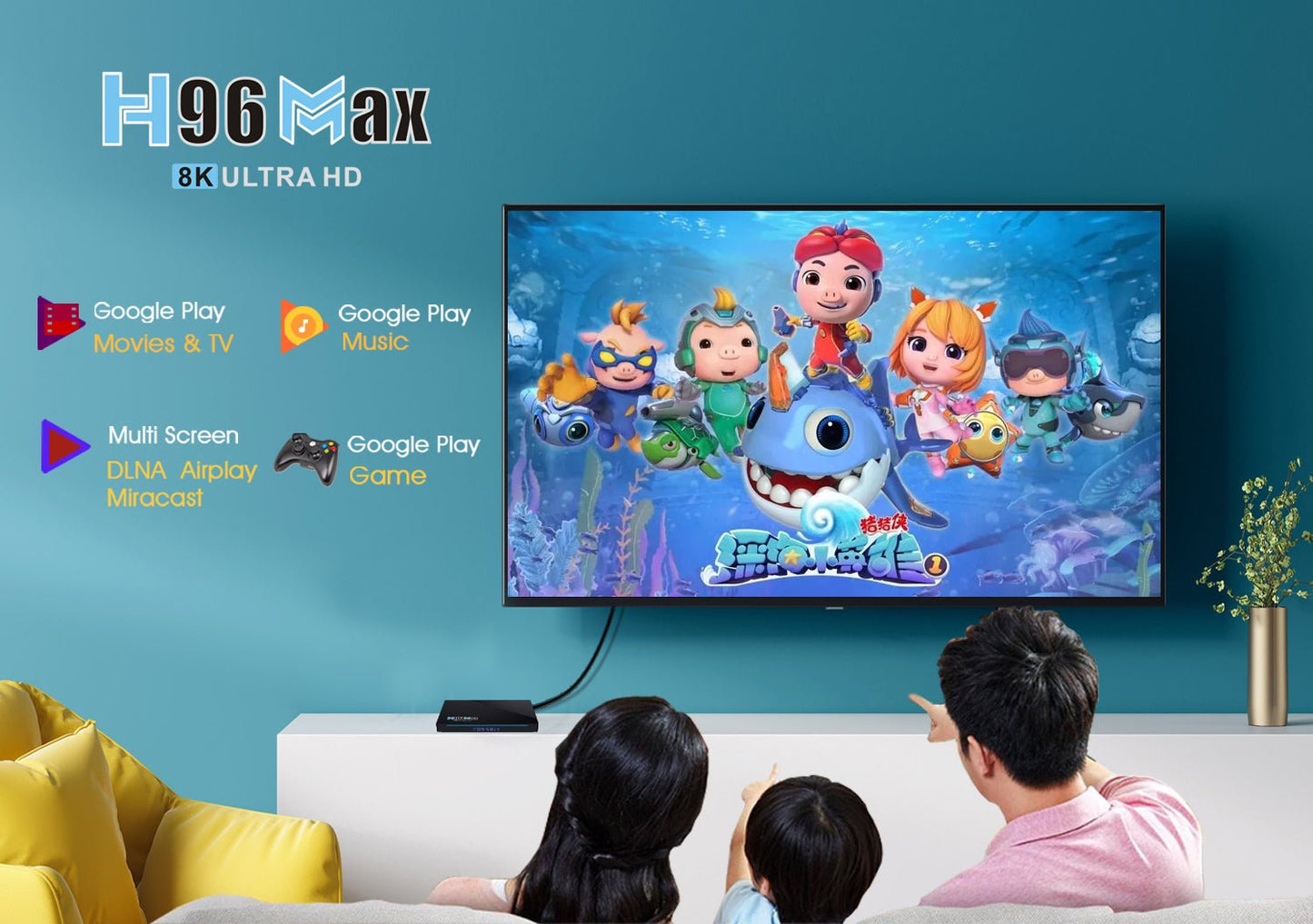 Android TV Box H96 MAX V56 4GB RAM, 32GB ROM (Smart TV konsole) - Reltek