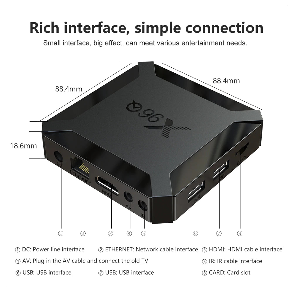 Android TV Box X96Q 2GB RAM 2GB RAM, 16GB ROM (Smart TV Konsole) - Reltek