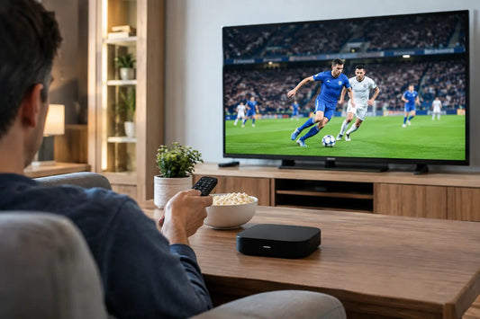 TV Box sporta pārraižu piemērs mājas skatīšanai