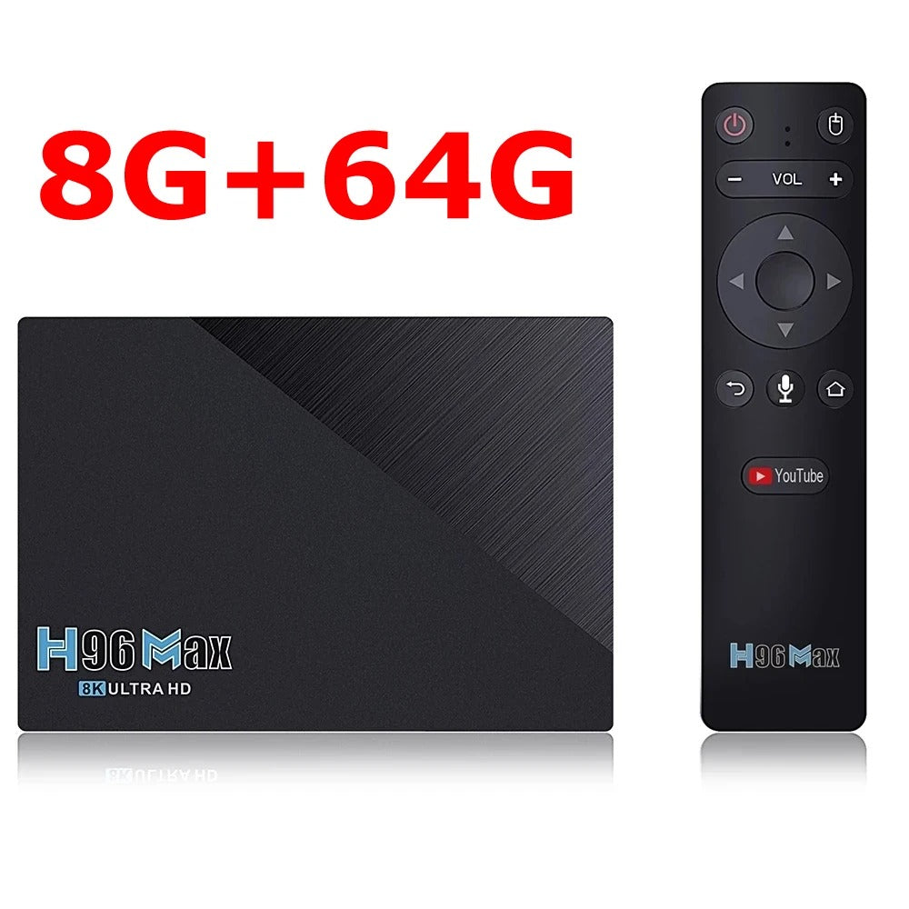Android TV Box H96 Max 3566, 8 ГБ ОЗУ, 64 ГБ ПЗУ, процессор RK3566 (консоль Smart TV)