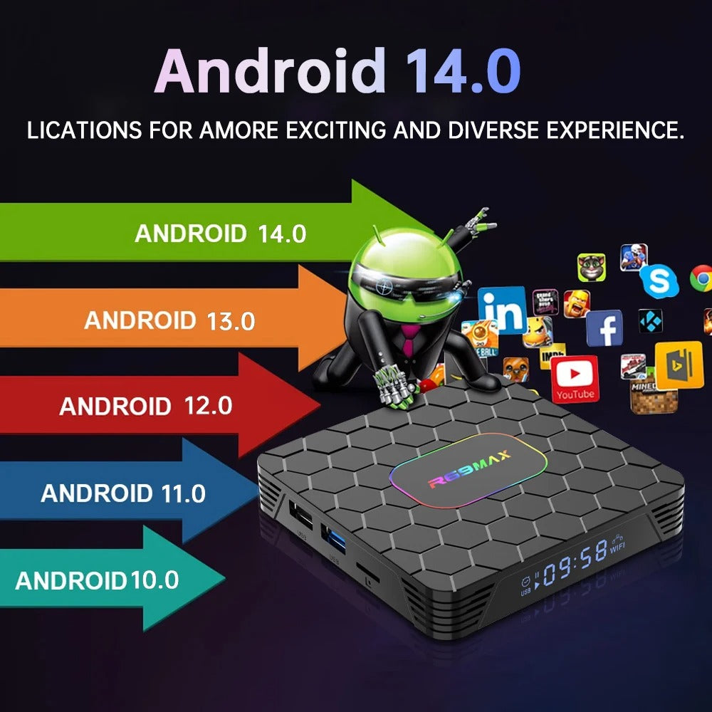 Android TV Box R69 Max, 4GB RAM, 64GB ROM, Android TV (ATV), CPU RK3528 (Smart TV Console)