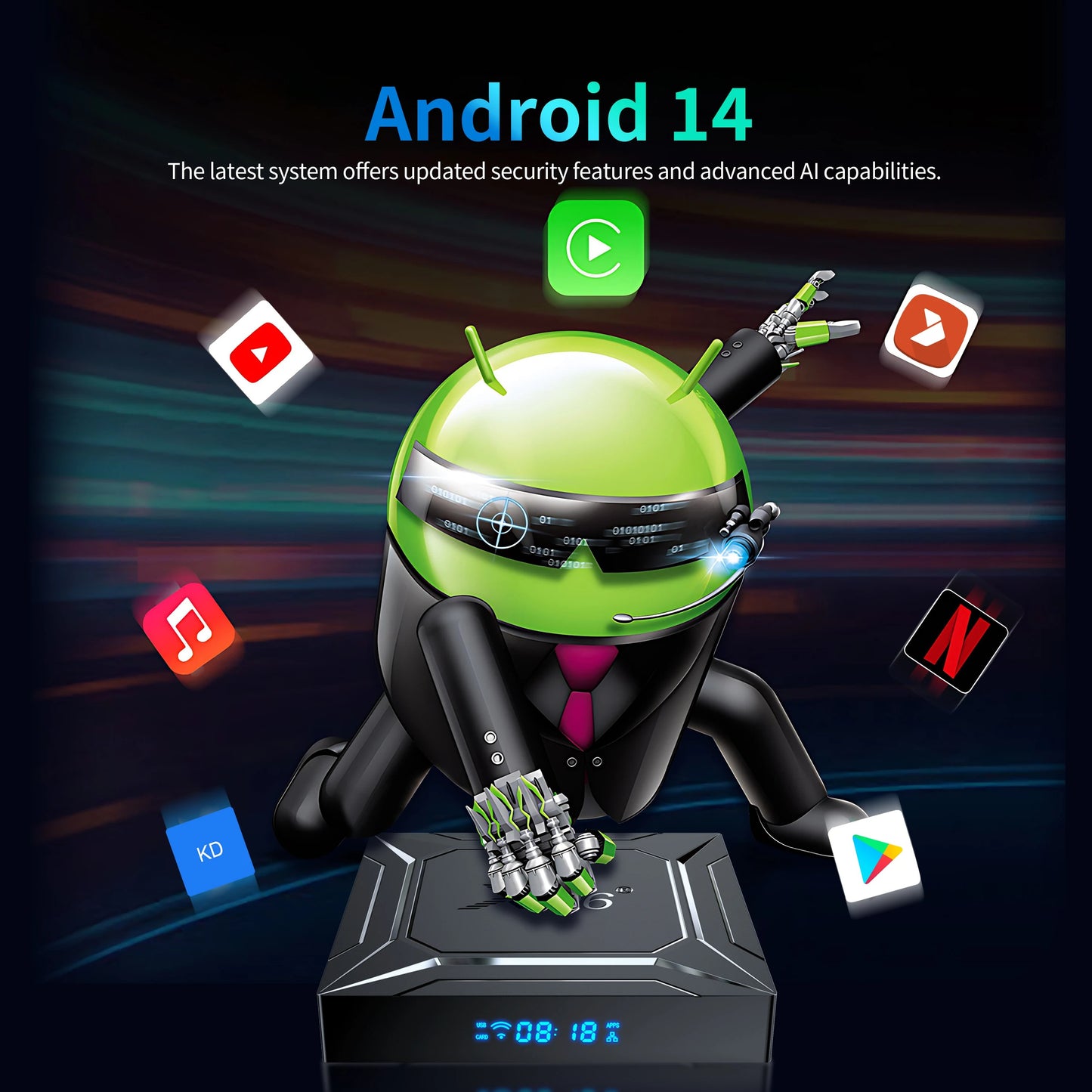 Android TV Box X96 M200, 4GB RAM, 64GB ROM, CPU Amlogic S905A (Smart TV Konsole)