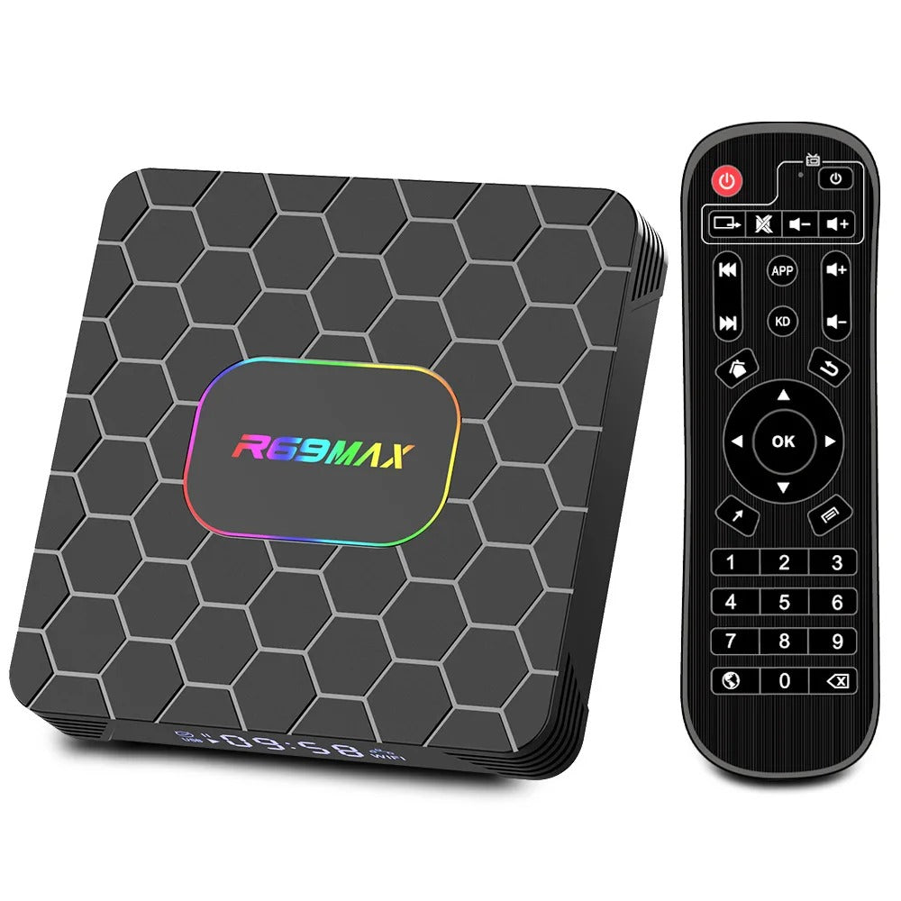 Android TV Box R69 Max, 4GB RAM, 64GB ROM, Android TV (ATV), CPU RK3528 (Smart TV Console)