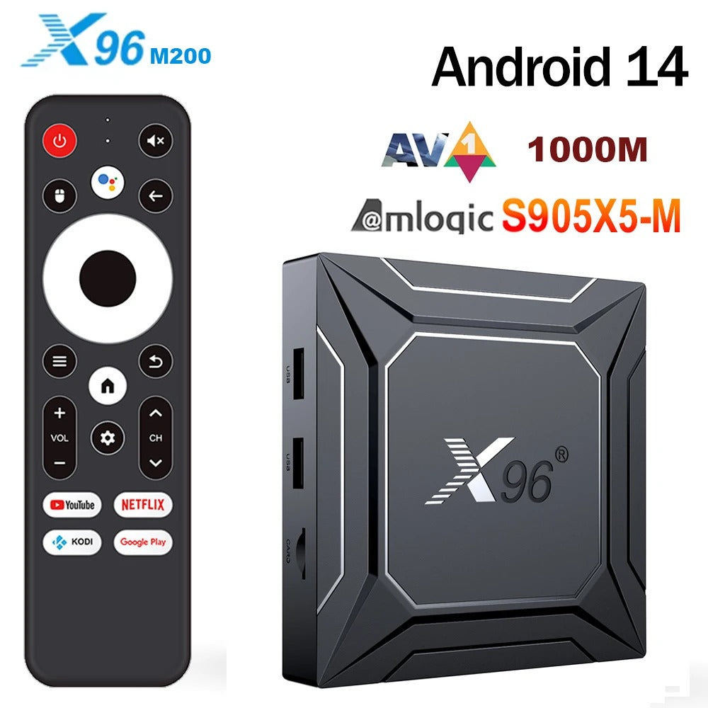 Android TV Box X96 M200, 4GB RAM, 64GB ROM, CPU Amlogic S905A (Smart TV Konsole)