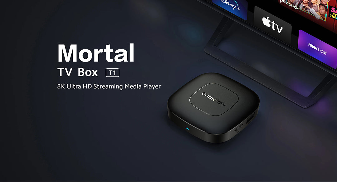 Android TV Box Mortal T1 2GB RAM, 16GB ROM, Oficiāla Sertificēta Sistēma, H313 CPU (Smart TV Konsole)