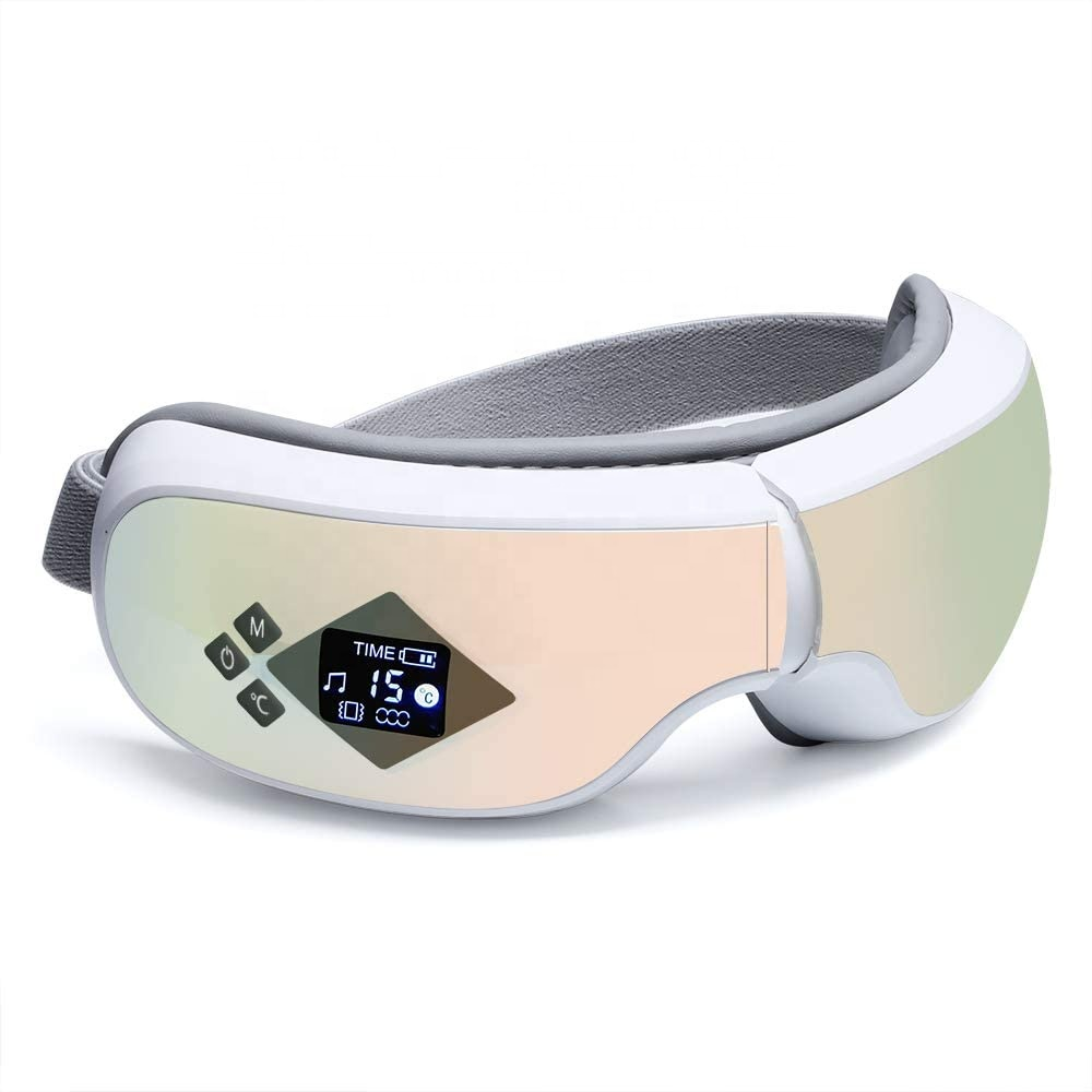 Vibrating and heating eye massager with air pressure