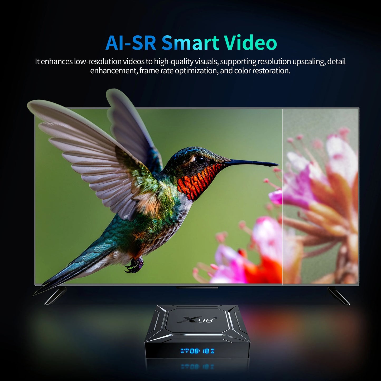 Android TV Box X96 M200, 4GB RAM, 64GB ROM, CPU Amlogic S905A (Smart TV Konsole)
