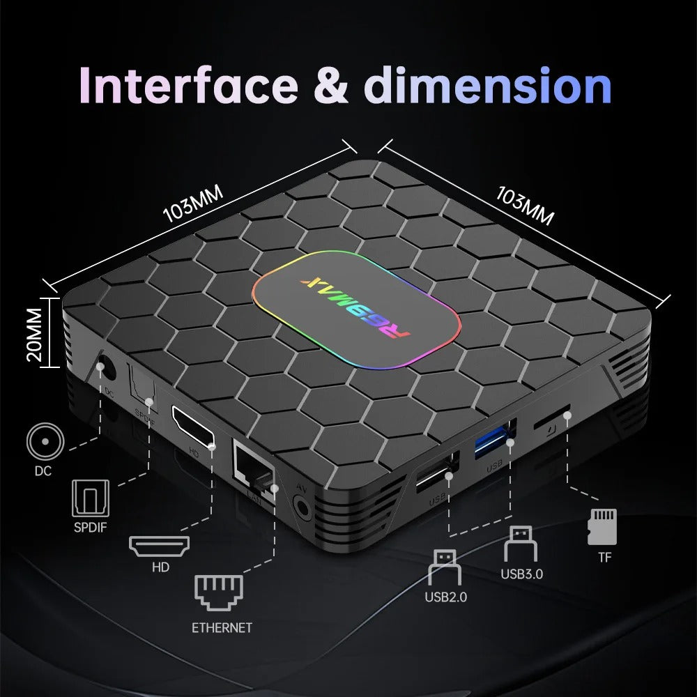 Android TV Box R69 Max, 4GB RAM, 64GB ROM, Android TV (ATV), CPU RK3528 (Smart TV Console)