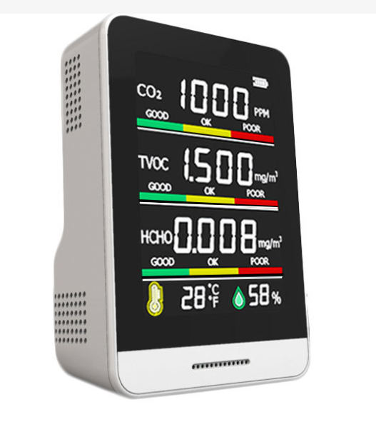 Люксовый детектор CO2, термометр, измеритель влажности воздуха и пылемер