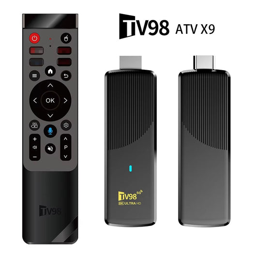 Android TV Stick TV98 X9, 2GB RAM, 16GB ROM, Android TV (ATV) CPU Allwinner H618 (Smart TV Konsole)