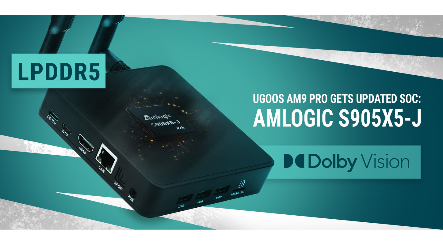 Android TV Box UGOOS AM9 PRO, 4 ГБ ОЗУ, 64 ГБ ПЗУ, CPU S905X5-J (приставка Smart TV)