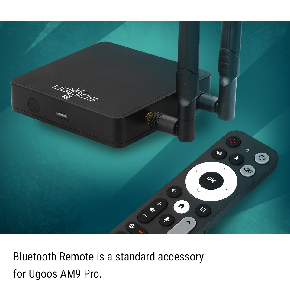 Android TV Box UGOOS AM9 PRO, 4 ГБ ОЗУ, 64 ГБ ПЗУ, CPU S905X5-J (приставка Smart TV)