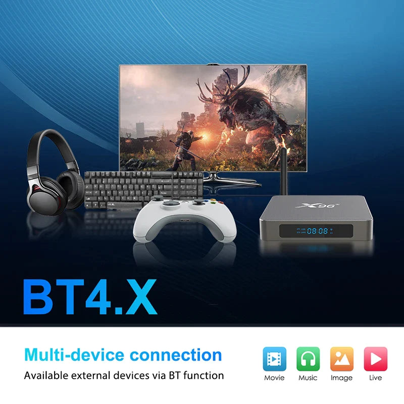 Android TV Box X96 X6 8GB RAM, 128GB ROM (Smart TV konsole)