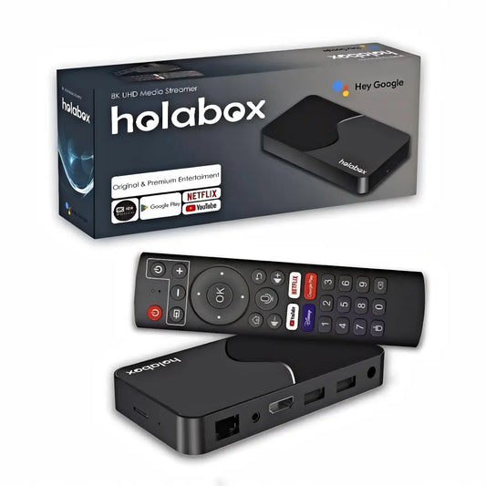 Google Certified Android TV Box Holabox V96 Plus + 2GB RAM, 16GB ROM, ATV 15.0, 8K HDR UHD (Smart TV Console)