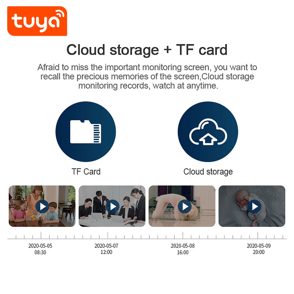 5MP Āra Smart Life un Tuya App saderīga Wi-Fi videokamera: uzraugiet savu māju vai biroju attālināti