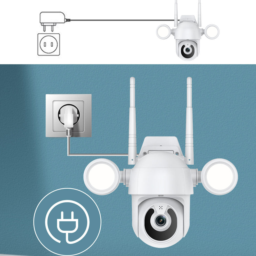 5MP Āra Smart Life un Tuya App saderīga Wi-Fi videokamera: uzraugiet savu māju vai biroju attālināti
