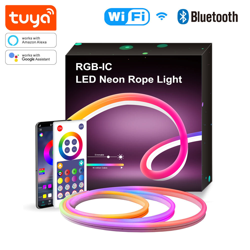 RGB Magic LED Neon Strip with Tuya Smart and Smart Life, music mode and other functions