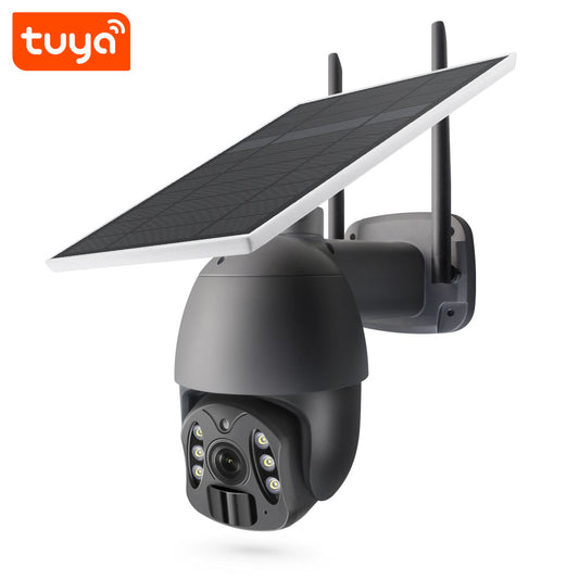 Уличная видеокамера Smart Life 3 МП с поддержкой приложения Tuya, Wi-Fi и солнечной панелью: удаленное наблюдение за домом или офисом
