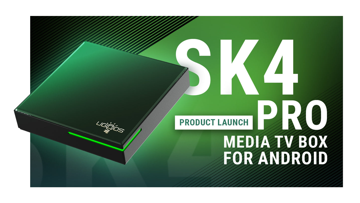 Android TV Box Ugoos SK4 PRO, 4GB RAM, 64GB ROM, CPU S905X5M-K, Widevine L1 (Smart TV Konsole)