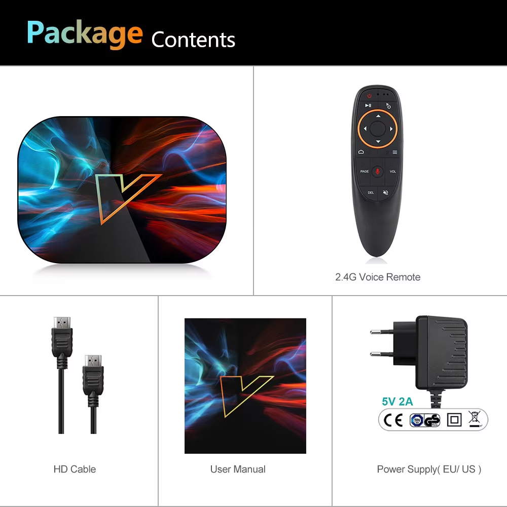 Android 11 TV Box Vontar X4, 4 ГБ ОЗУ, 32 ГБ ПЗУ, Android TV (ATV), процессор S905X4 (консоль Smart TV)