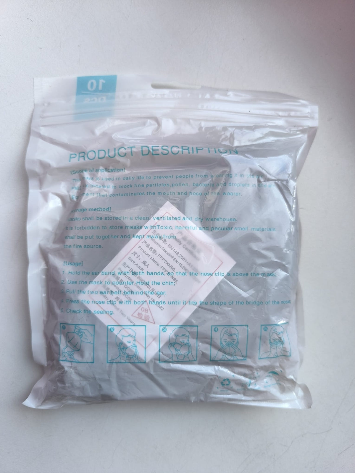 Face Mask FFP2 / KN95 — pack of 10