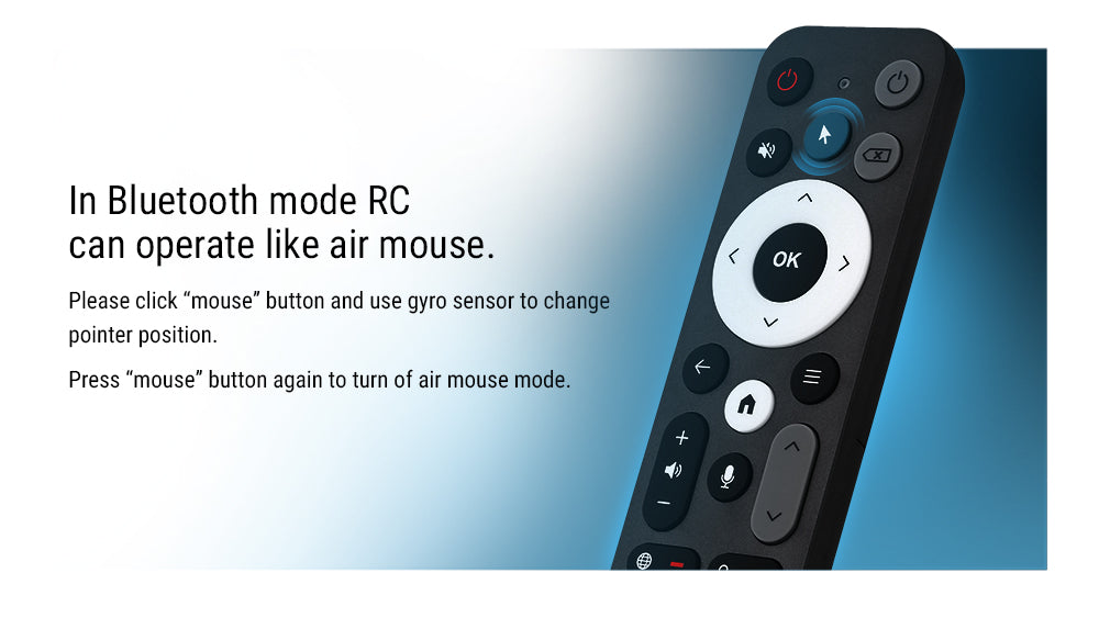 Пульт дистанционного управления для Android TV Box Ugoos UR02, Bluetooth 5.0, ИК-подсветка, голосовое управление, гироскоп.