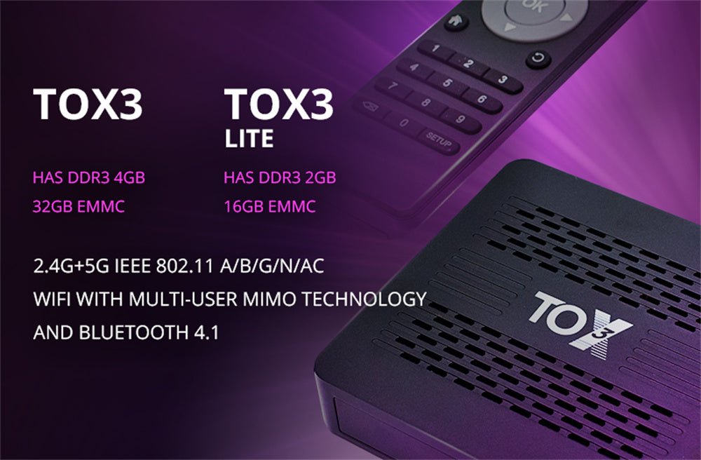 Android TV Box TOX BOX TOX3 4GB RAM, 32GB ROM, S905X4 (Smart TV Konsole) - Reltek