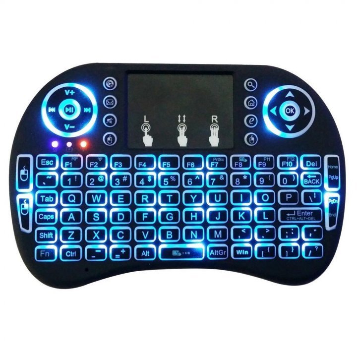 Mini klaviatūra ar Touch pad datorpeli un apgaismojumu - Reltek